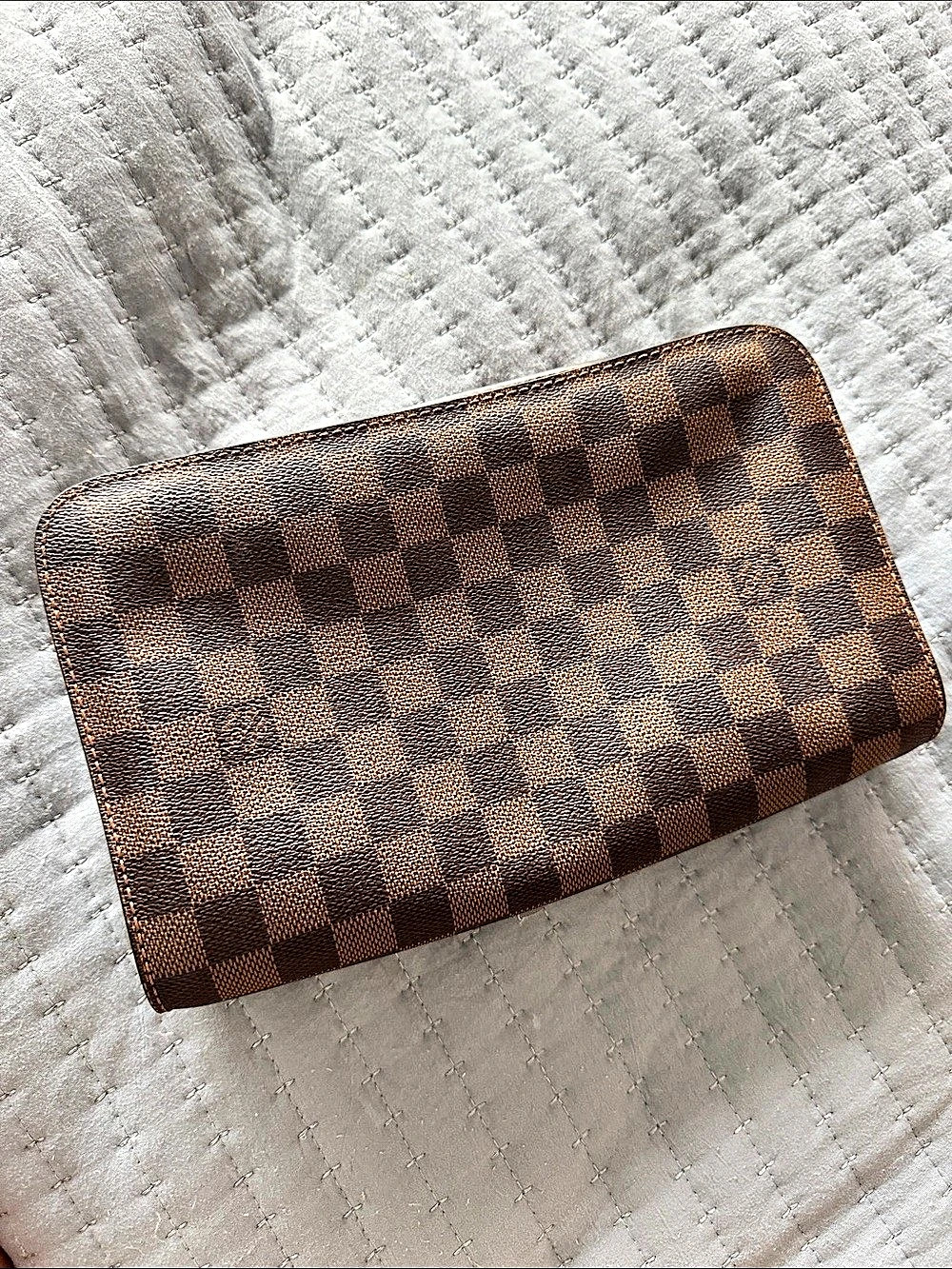 Louis Vuitton Damier Ebene Zippy Wallet in Brown